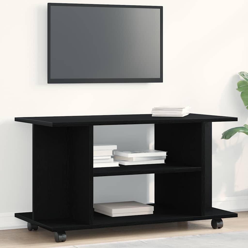 vidaXL Tv-meubel met wieltjes 80x40x45 cm bewerkt hout wit