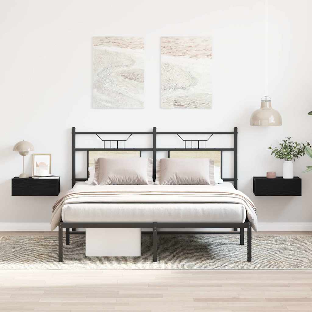 vidaXL Nachtkastje zwevend 40x30x15 cm bewerkt hout wit