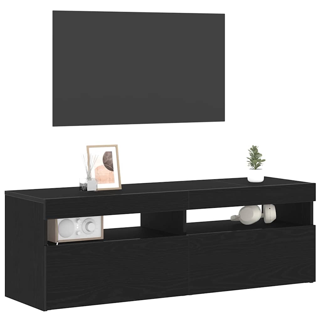 vidaXL Tv-meubel met LED-verlichting 120x35x40 cm wit