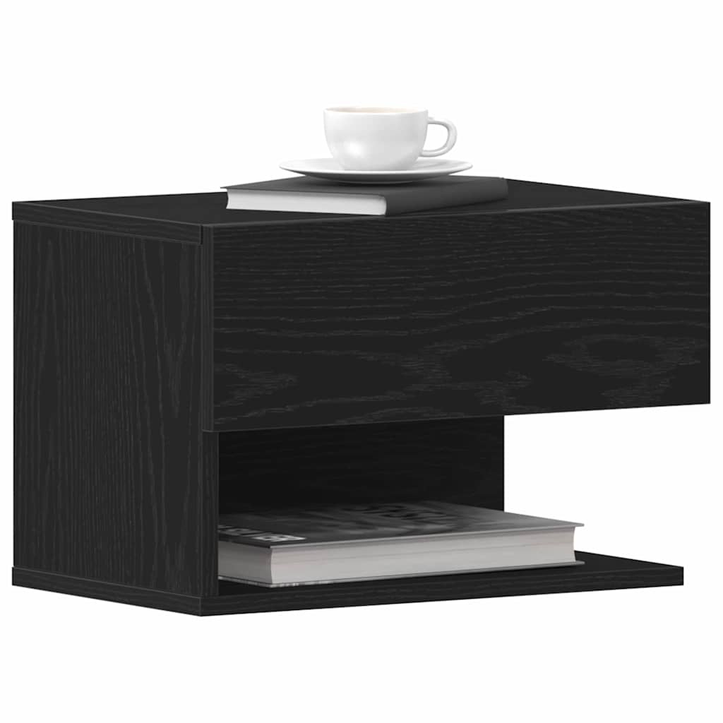 vidaXL Wall-Mounted Bedside Table White