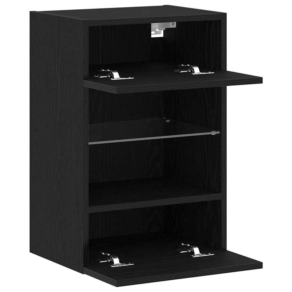 vidaXL Tv-meubelset Zwart 40 x 30 x 60,5 cm Bewerkt hout