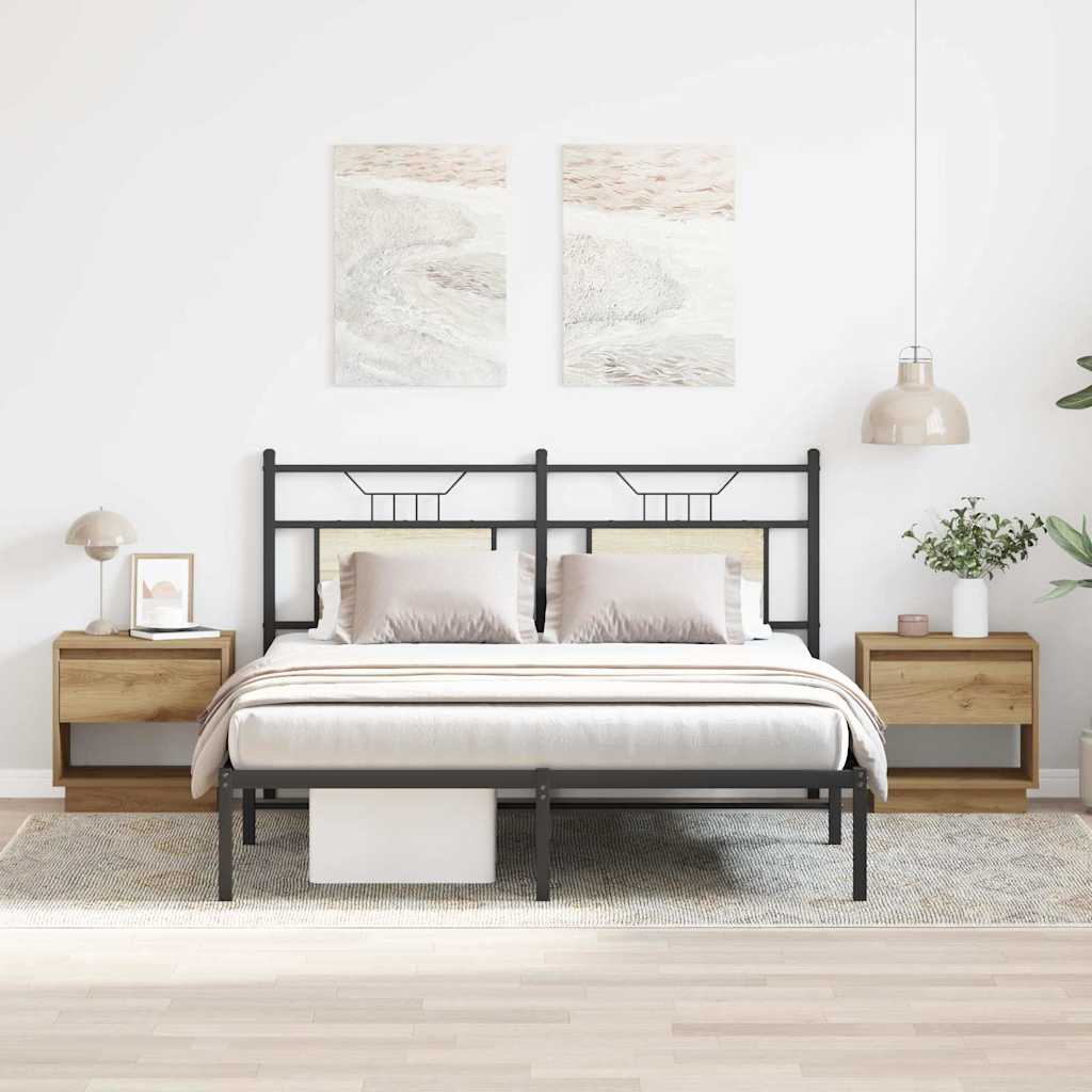vidaXL Nachtkastje 45x34x44 cm bewerkt hout wit