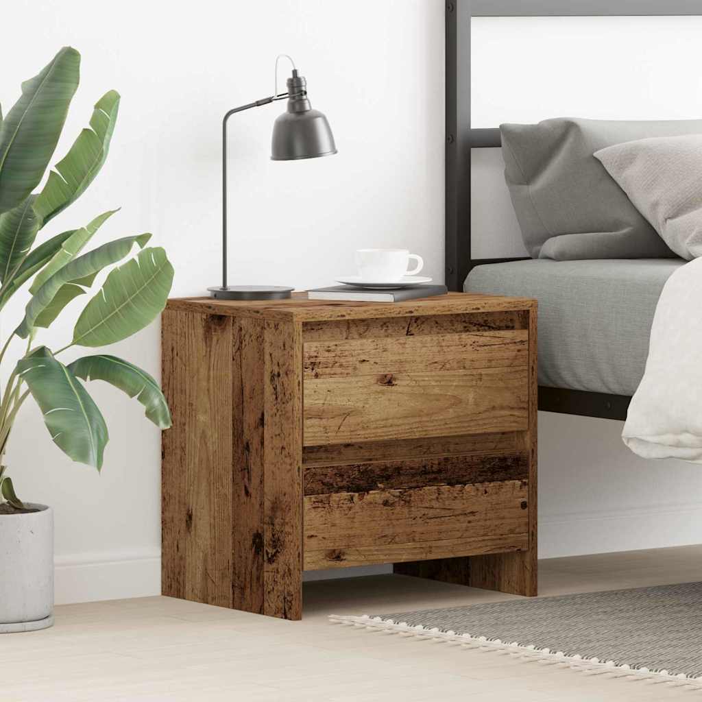vidaXL Nachtkastje 45x34,5x44,5 cm bewerkt hout wit