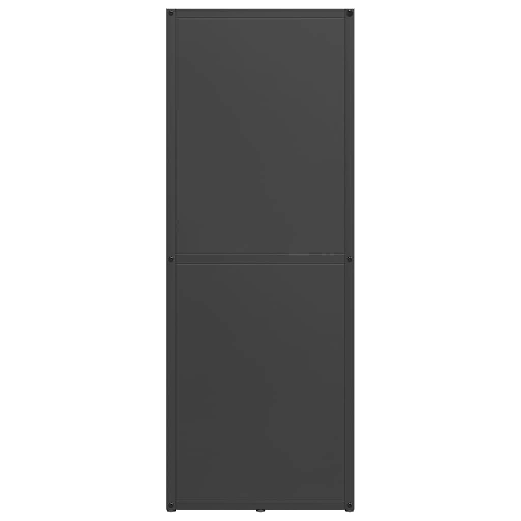 vidaXL Brandhoutrek 40x30x80 cm koudgewalst staal zwart