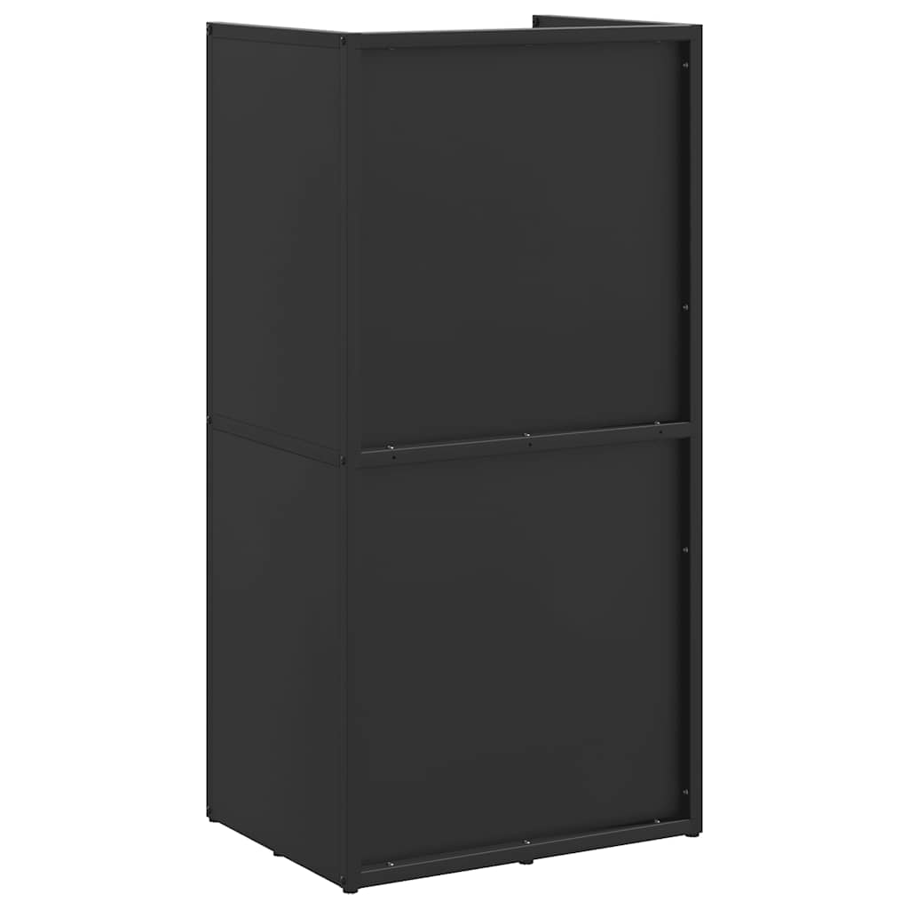 vidaXL Brandhoutrek 40x30x80 cm koudgewalst staal zwart