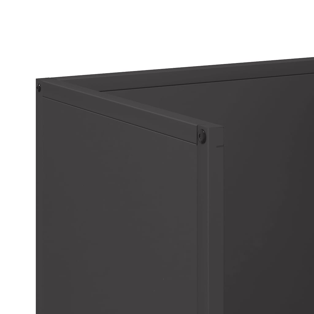vidaXL Brandhoutrek 40x30x80 cm koudgewalst staal zwart