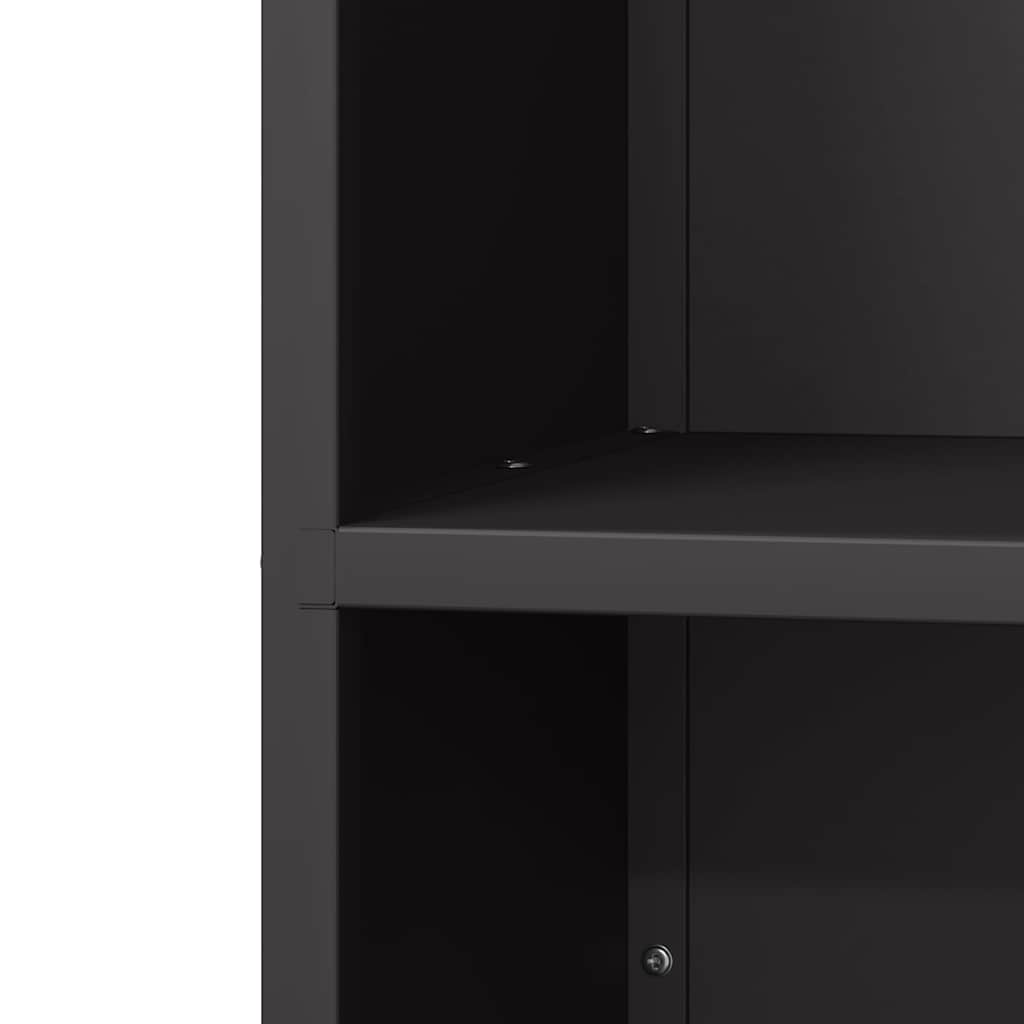 vidaXL Brandhoutrek 40x30x80 cm koudgewalst staal zwart