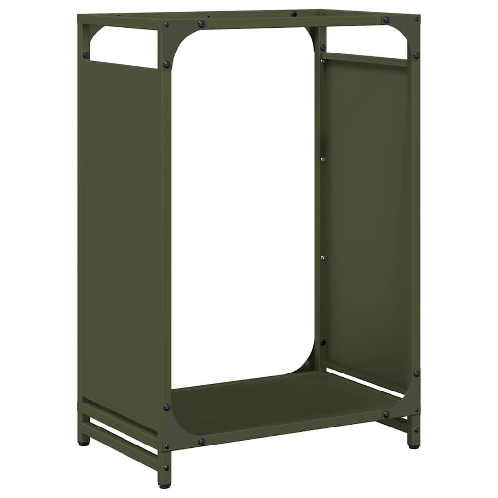 vidaXL Brandhoutrek 44x28x65 cm koudgewalst staal zwart