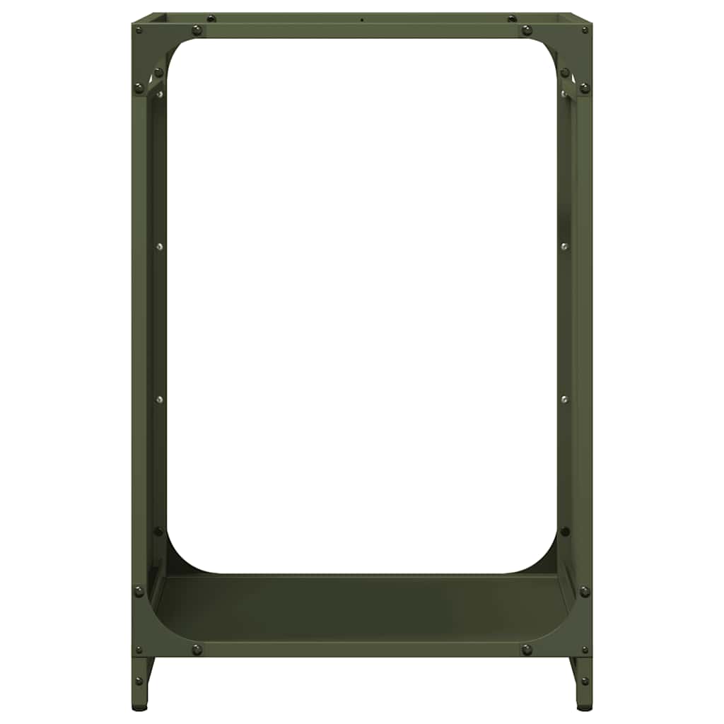 vidaXL Brandhoutrek 44x28x65 cm koudgewalst staal zwart