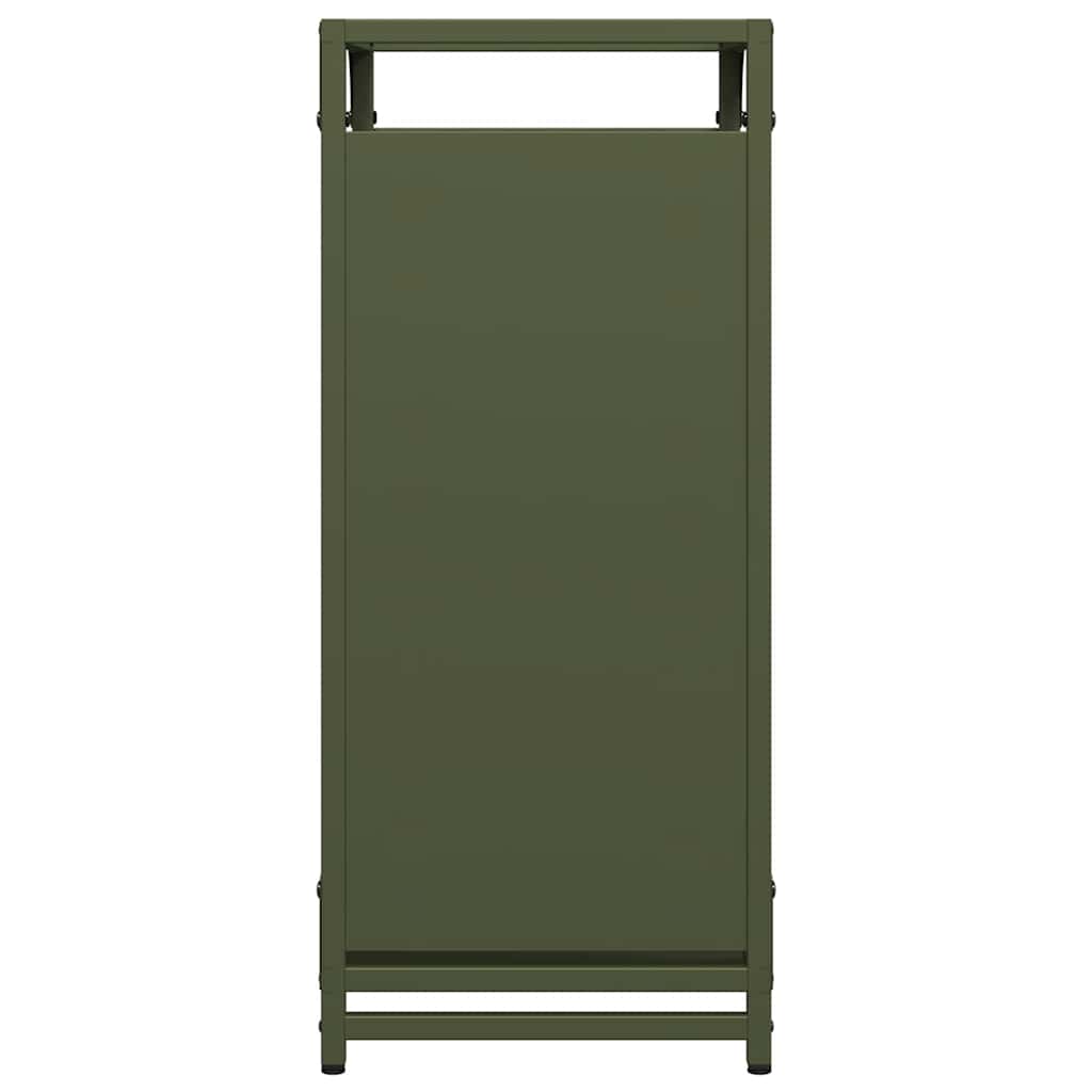 vidaXL Brandhoutrek 44x28x65 cm koudgewalst staal zwart