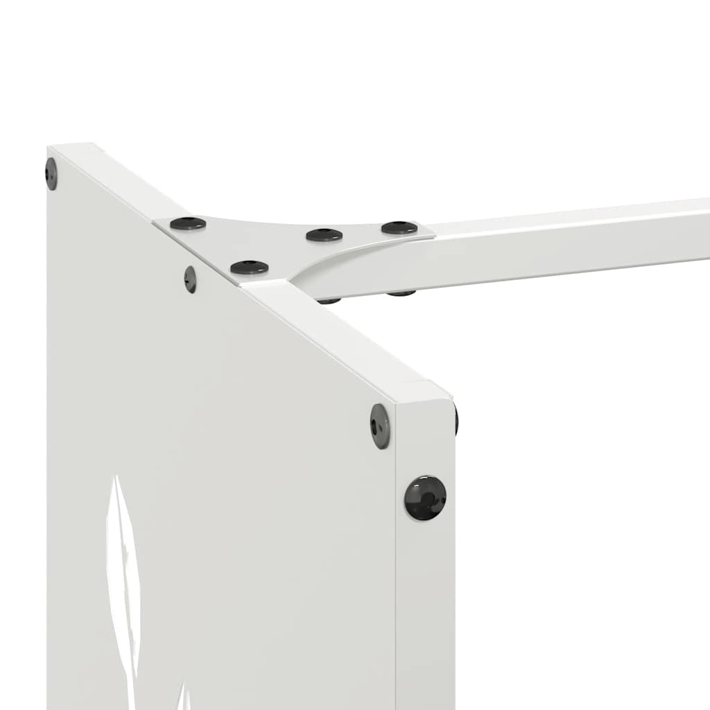 vidaXL Brandhoutrek 40x30x80 cm koudgewalst staal wit