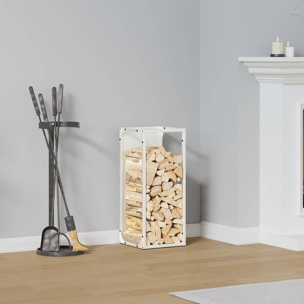 vidaXL Brandhoutrek 25x25x60 cm koudgewalst staal zwart