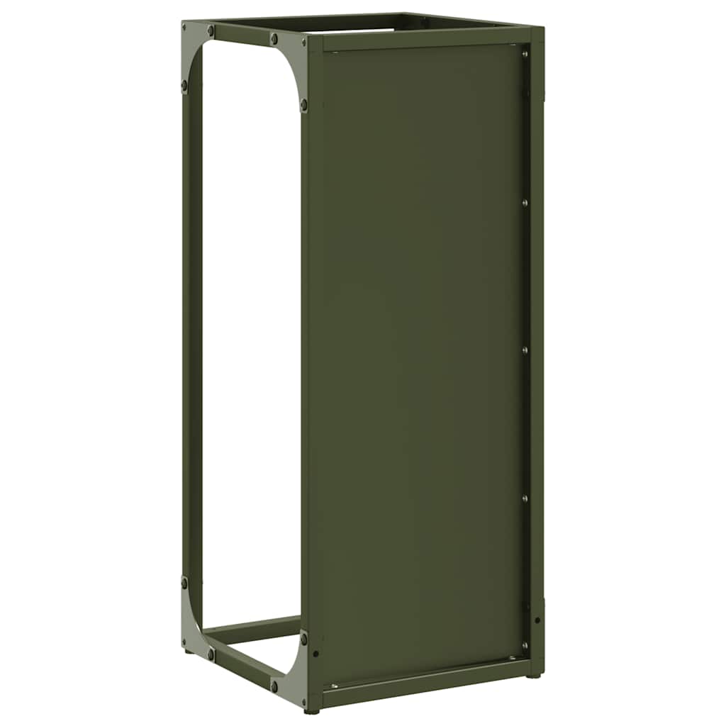 vidaXL Brandhoutrek 25x25x60 cm koudgewalst staal zwart