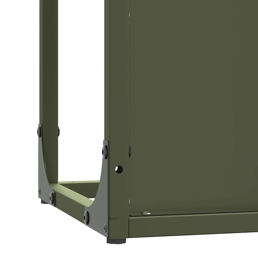 vidaXL Brandhoutrek 25x25x60 cm koudgewalst staal zwart