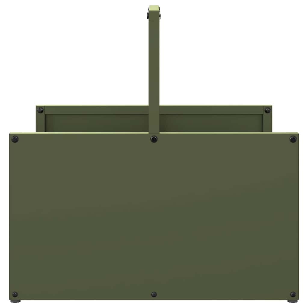 vidaXL Brandhoutrek 40x40x40 cm koudgewalst staal zwart