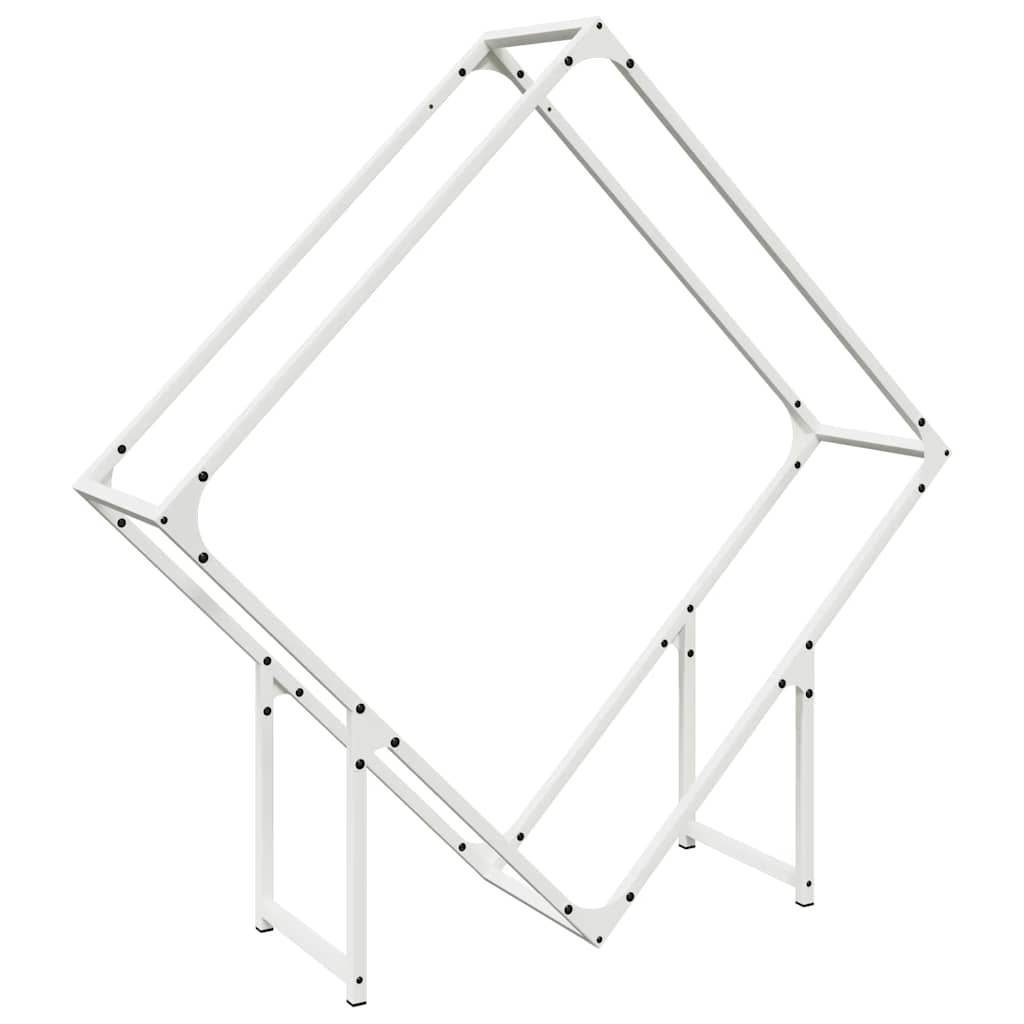 vidaXL Brandhoutrek 50x25x50 cm koudgewalst staal wit
