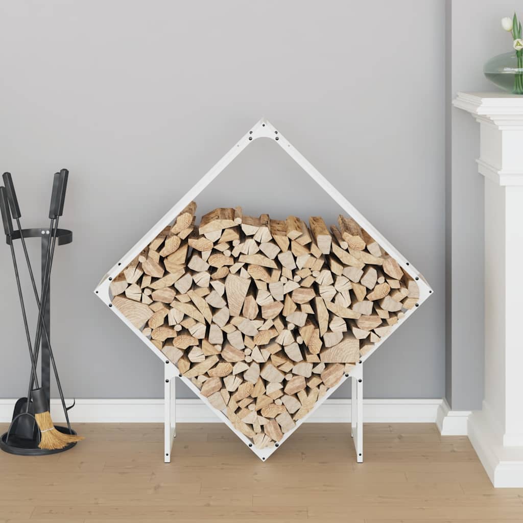 vidaXL Brandhoutrek 50x25x50 cm koudgewalst staal wit