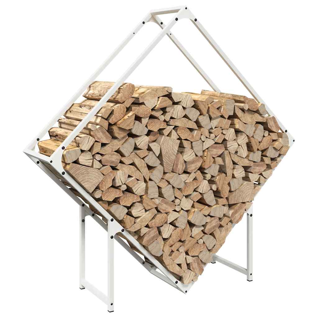 vidaXL Brandhoutrek 50x25x50 cm koudgewalst staal wit