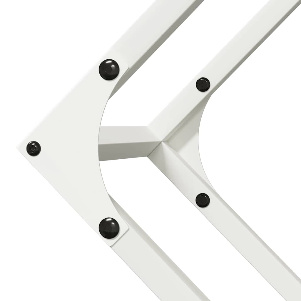 vidaXL Brandhoutrek 50x25x50 cm koudgewalst staal wit