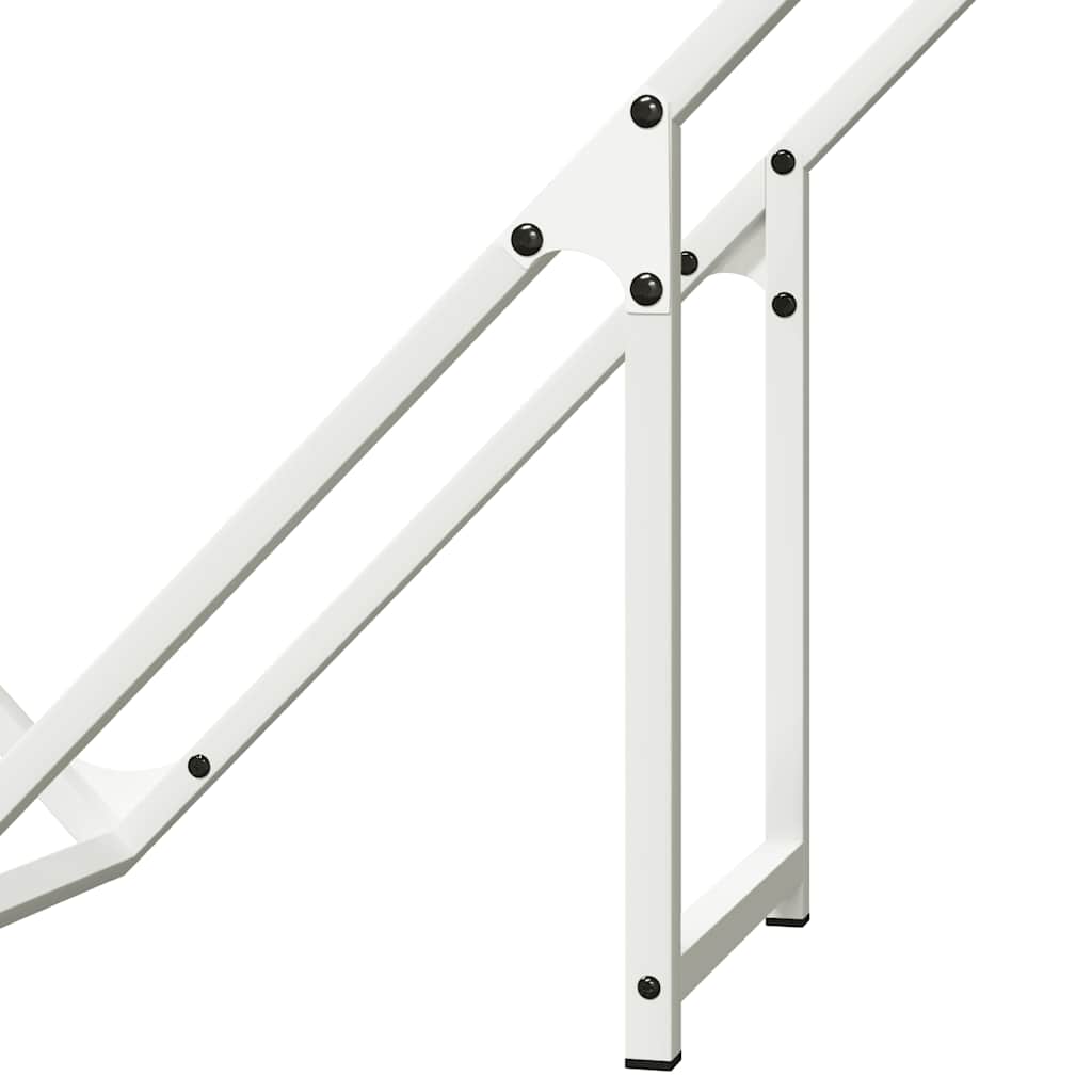 vidaXL Brandhoutrek 50x25x50 cm koudgewalst staal wit