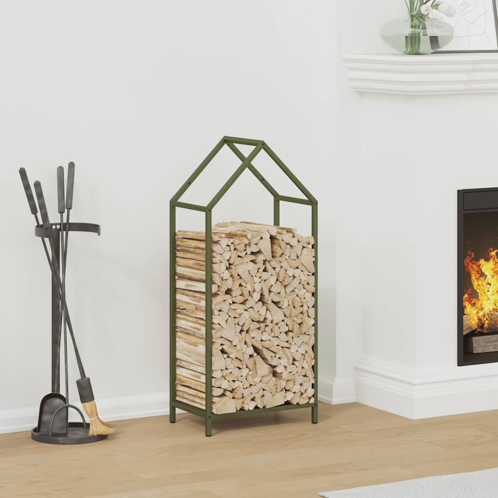 vidaXL Brandhoutrek 40x25x60 cm koudgewalst staal zwart