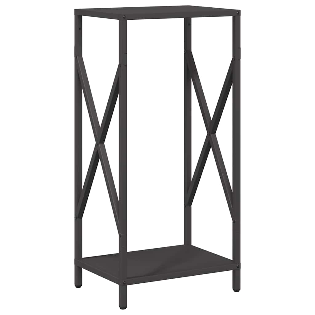 vidaXL Brandhoutrek 34x25x70 cm koudgewalst staal zwart