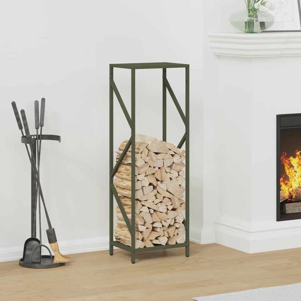 vidaXL Brandhoutrek 34x25x70 cm koudgewalst staal zwart