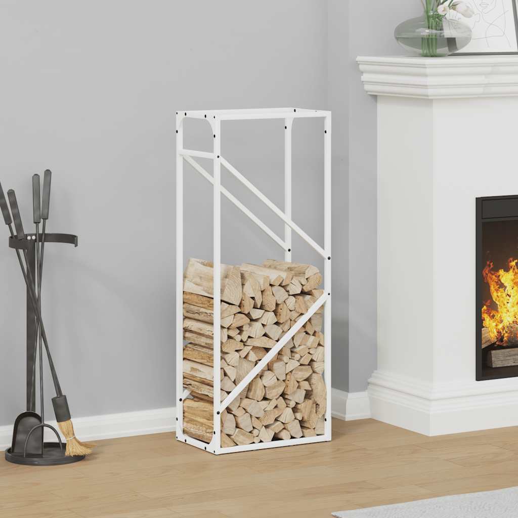 vidaXL Brandhoutrek 60x25x100 cm koudgewalst staal zwart