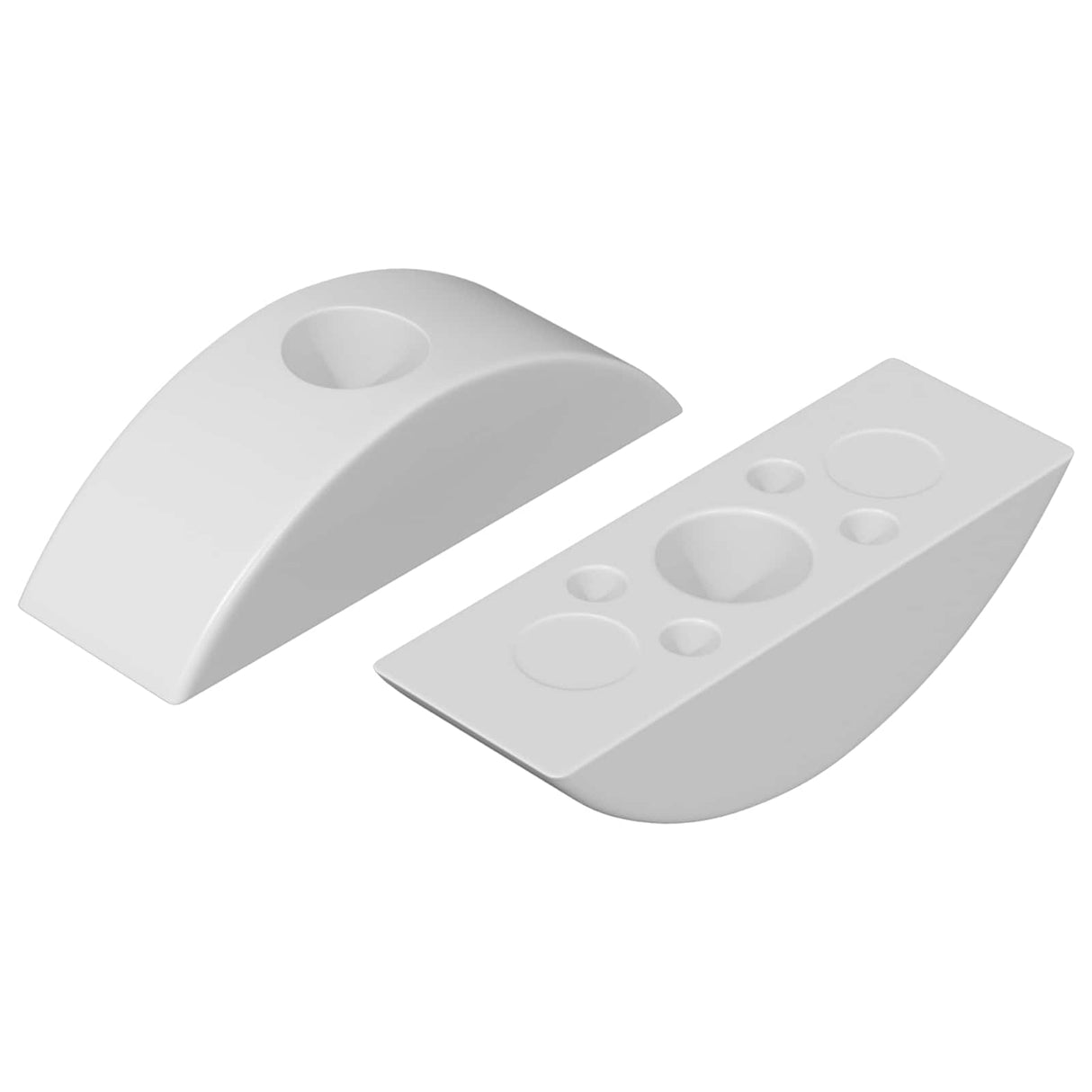 vidaXL Halve maan Ringen 2 pcs Wit M6 Polypropyleen