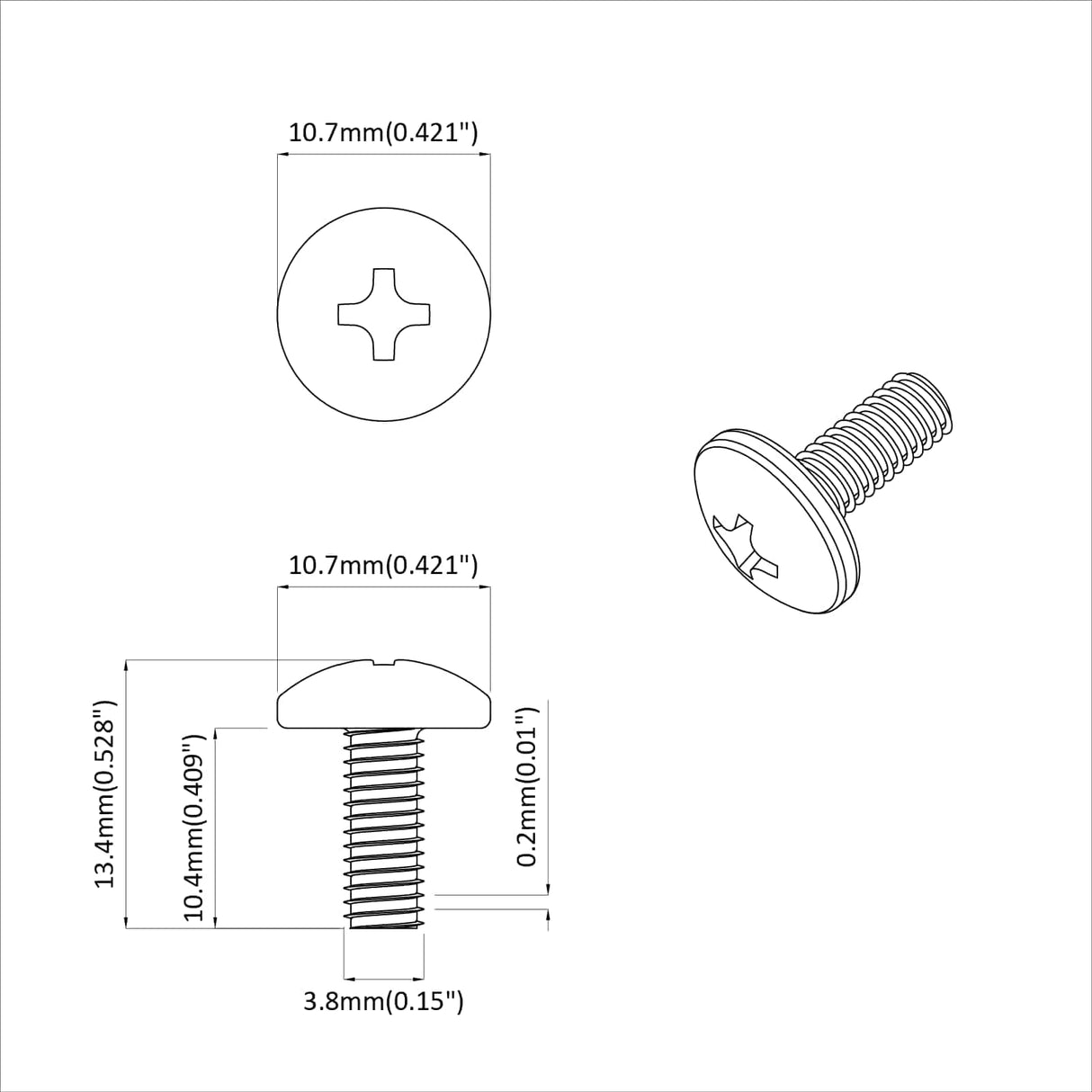 vidaXL Sleeve Schroeven 2 pcs Zwart M4 x 10 mm Staal