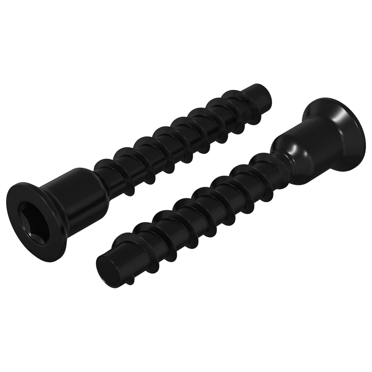 vidaXL Steekkapkopschroef 2 pcs Zwart 7 x 40 mm IJzer