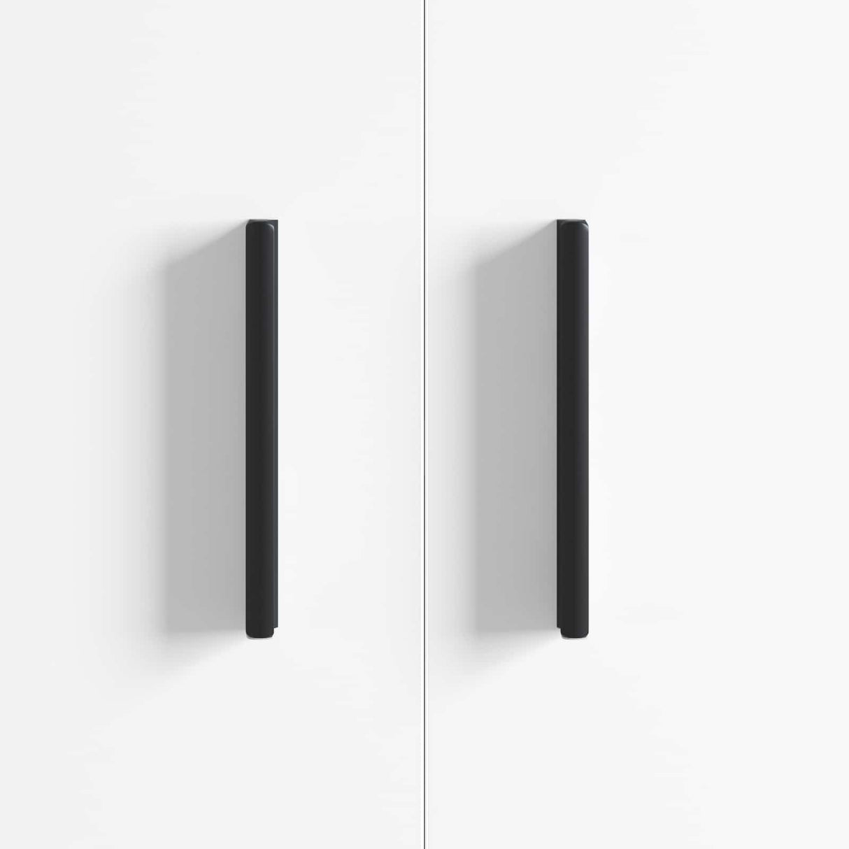 vidaXL Handle 2 pcs Black 106 x 7.4 x 15.5 mm Aluminium