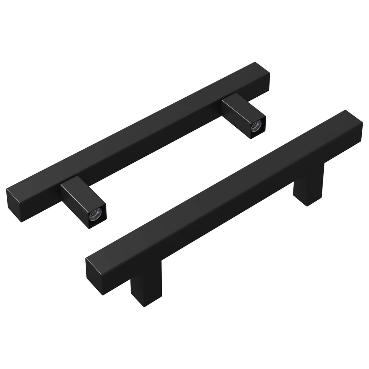 vidaXL Kast Handvat 2 pcs Zwart 150 x 12,3 x 35,2 mm Roestvrij staal