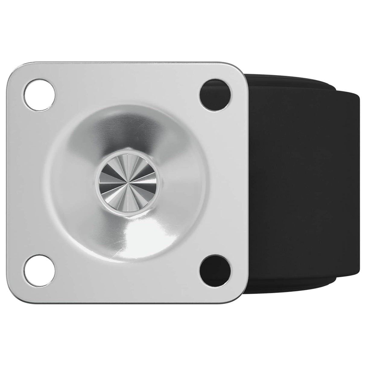 vidaXL Zwenkwiel 2 pcs Zwart 39,5 x 39,5 x 37,8 mm Ijzer en PP