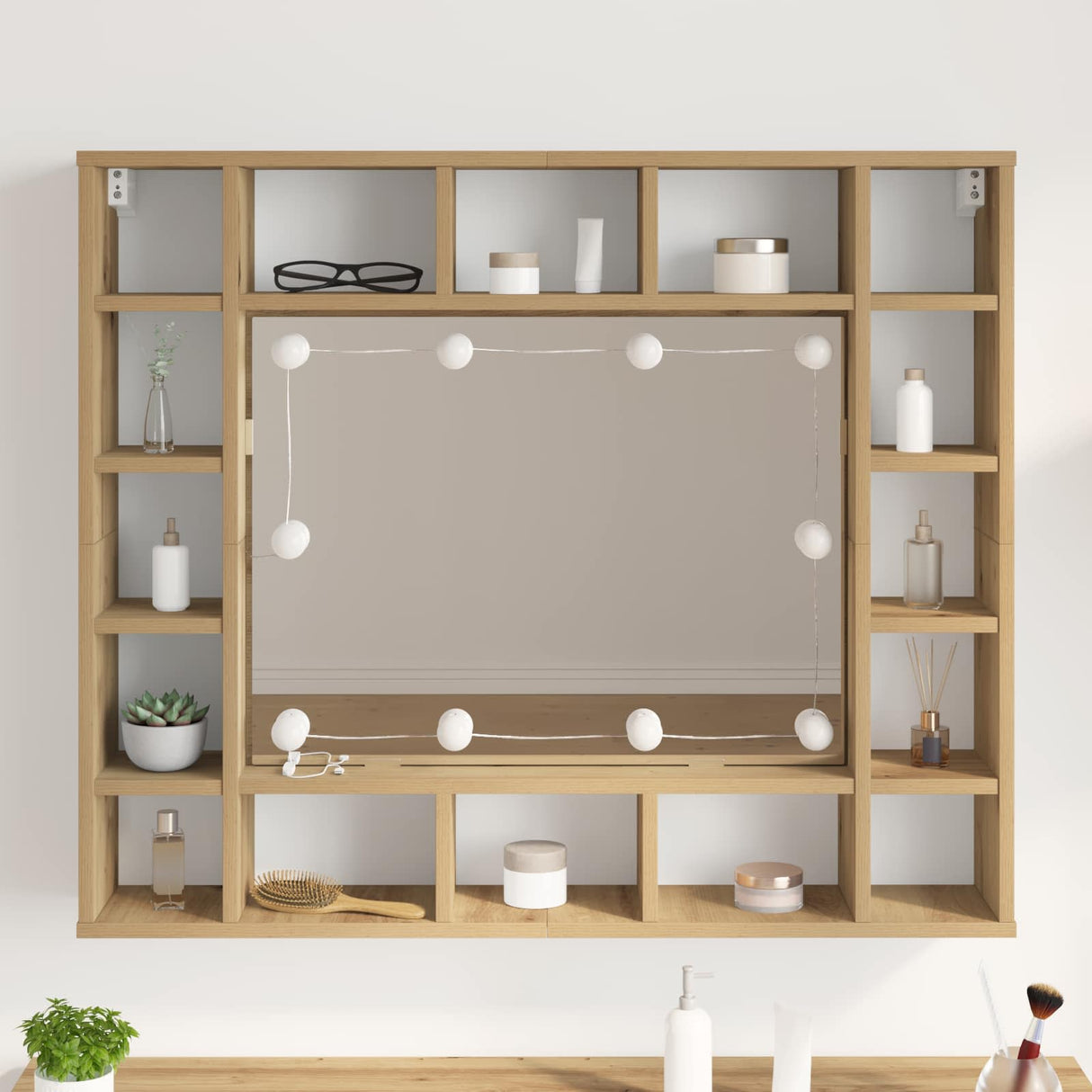 vidaXL Spiegeltjes Lichten Wit 4,5 x 4,5 x 4,7 cm Kunststof