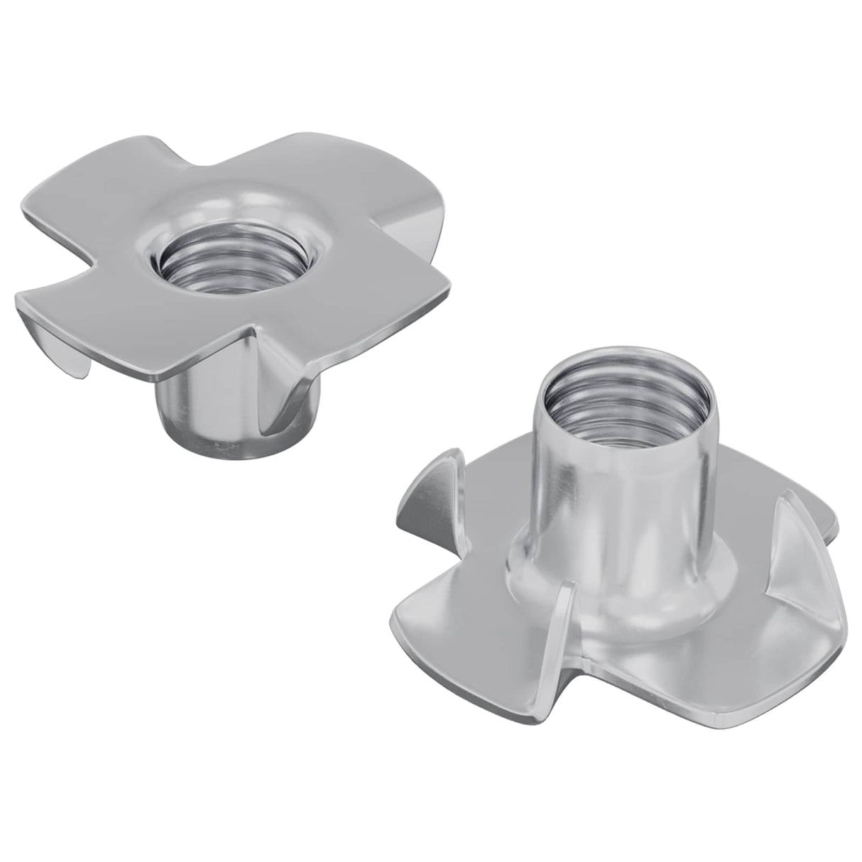 vidaXL Geprongde T-moer 2 pcs Zilver M6 mm Staal