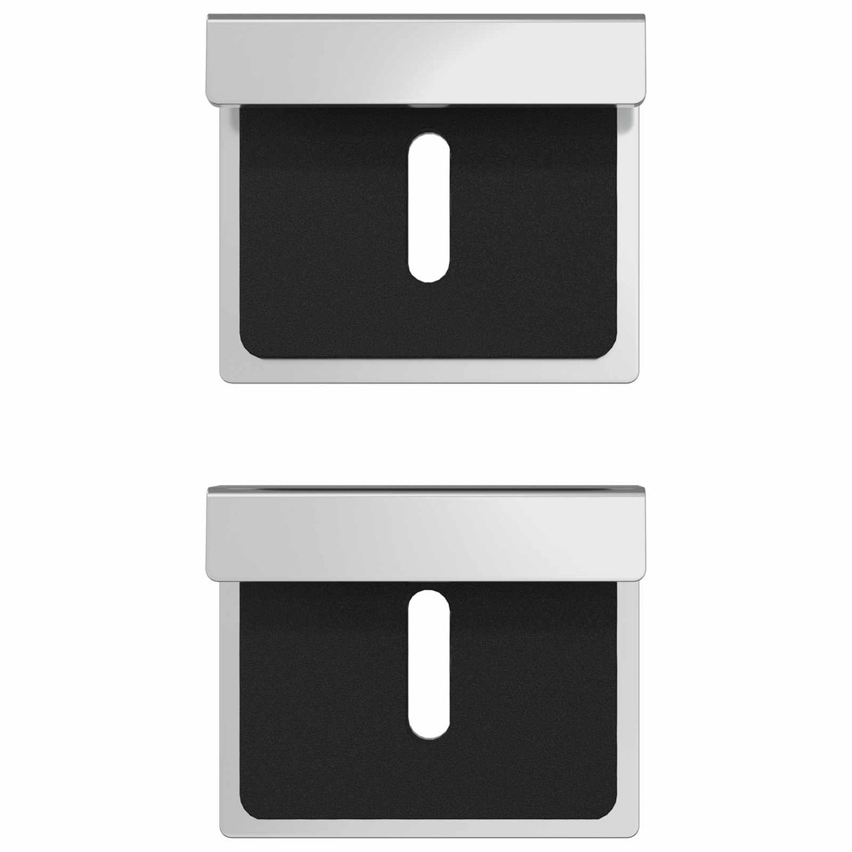 vidaXL Spiegel Steun 2 pcs Nikkel 35 x 30 x 8,3 mm Staal