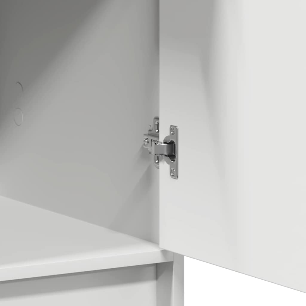vidaXL Highboard met lade Wit 40 x 40,5 x 135 cm Bewerkt hout