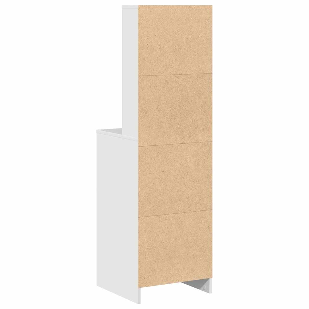 vidaXL Highboard met lade Wit 40 x 40,5 x 135 cm Bewerkt hout
