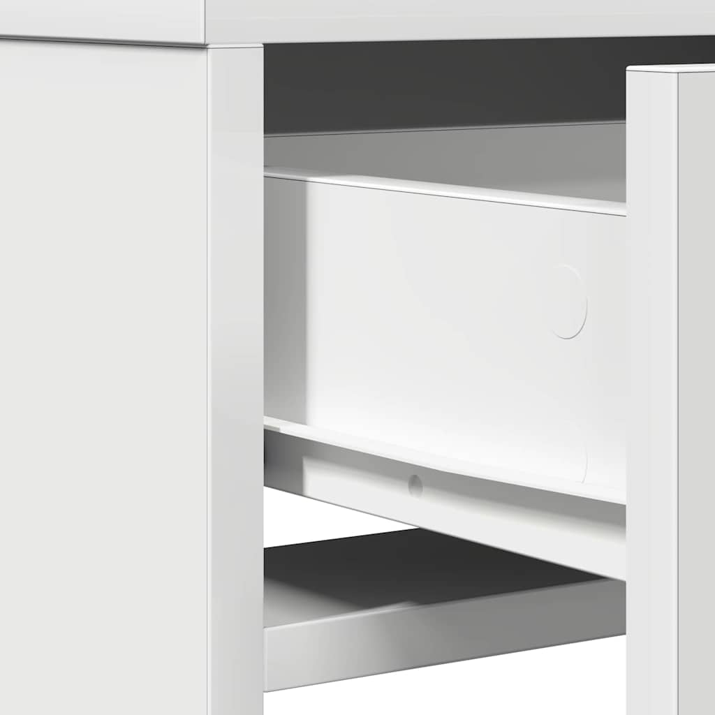 vidaXL Kaptafel met lade met plank Wit 50 x 41 x 140 cm Bewerkt hout
