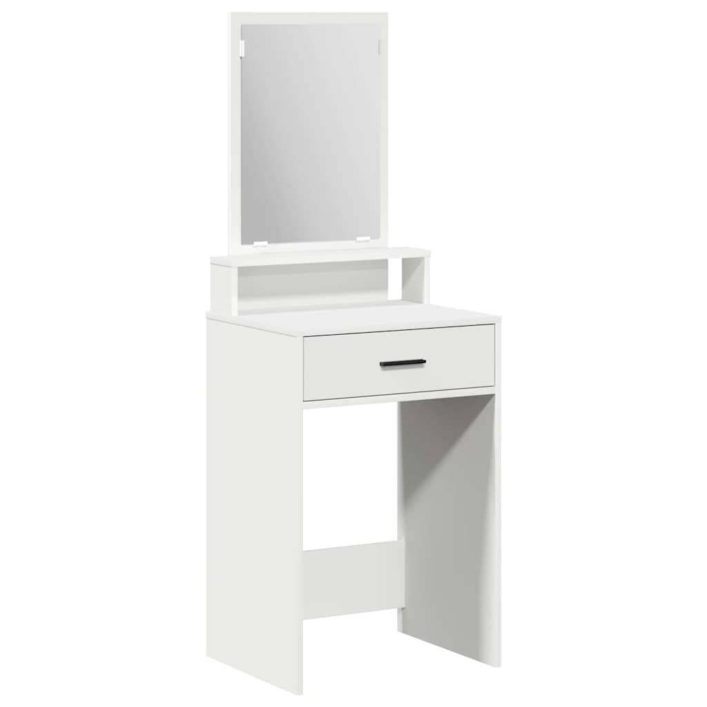 vidaXL Kaptafel met lade met plank Wit 50 x 41 x 140 cm Bewerkt hout