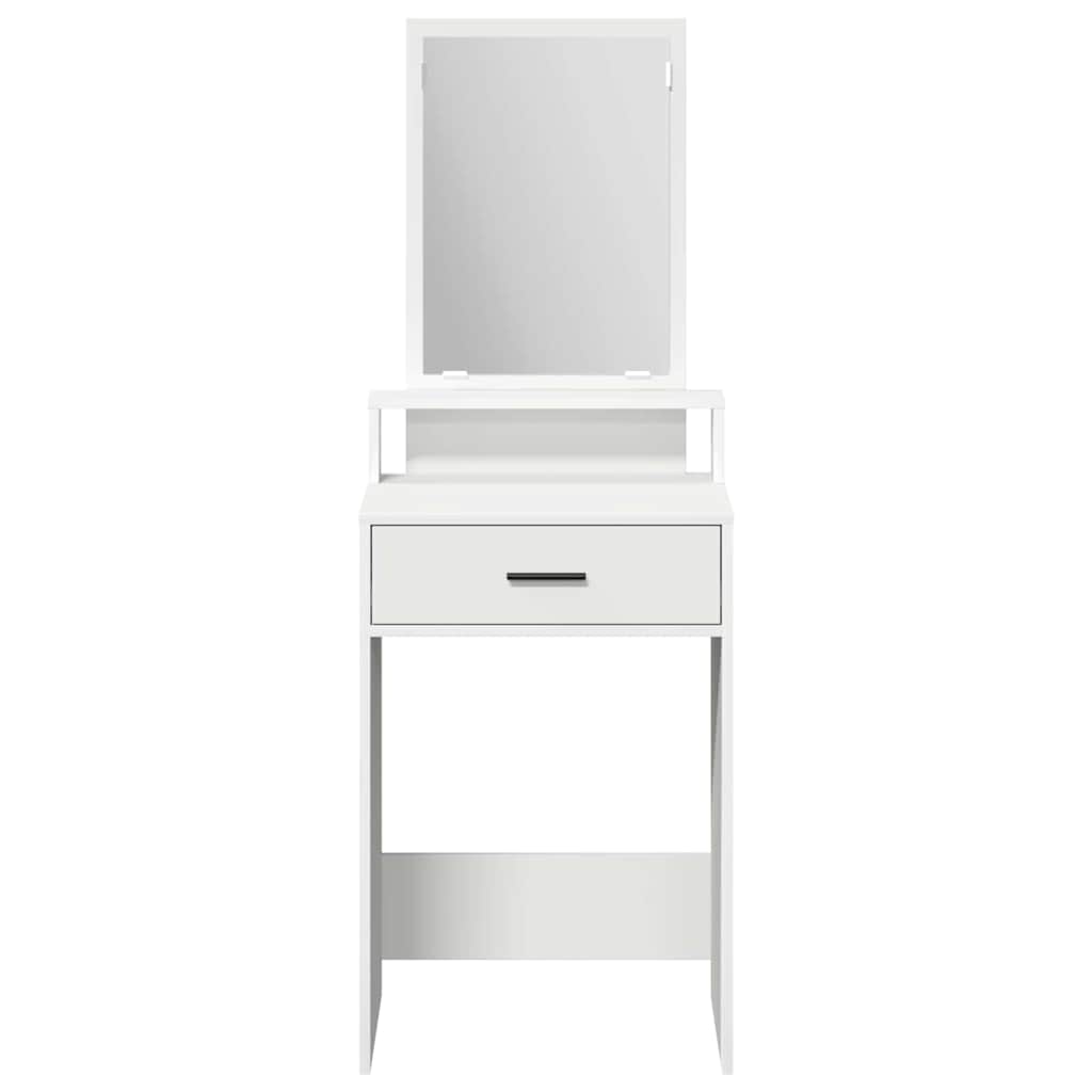 vidaXL Kaptafel met lade met plank Wit 50 x 41 x 140 cm Bewerkt hout