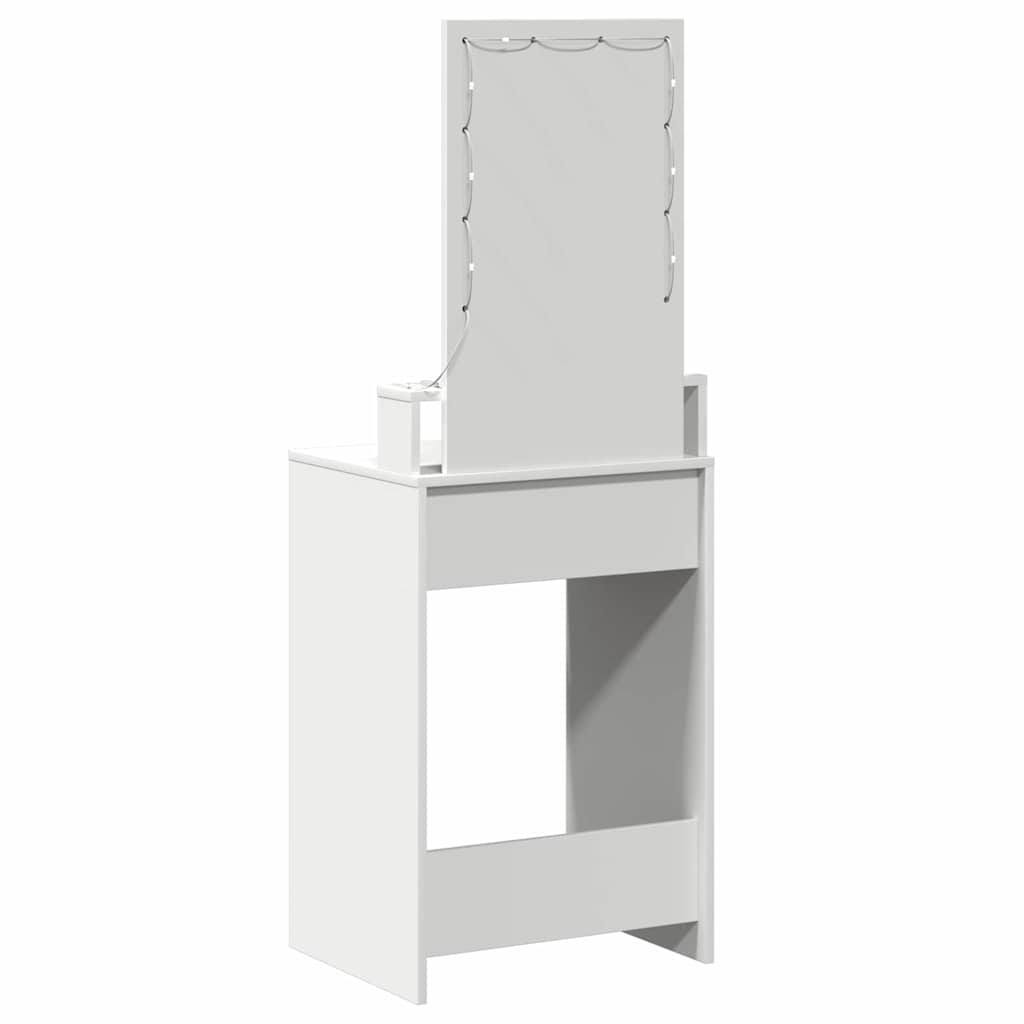 vidaXL Kaptafel met spiegellichten Wit 50 x 41 x 140 cm Bewerkt hout