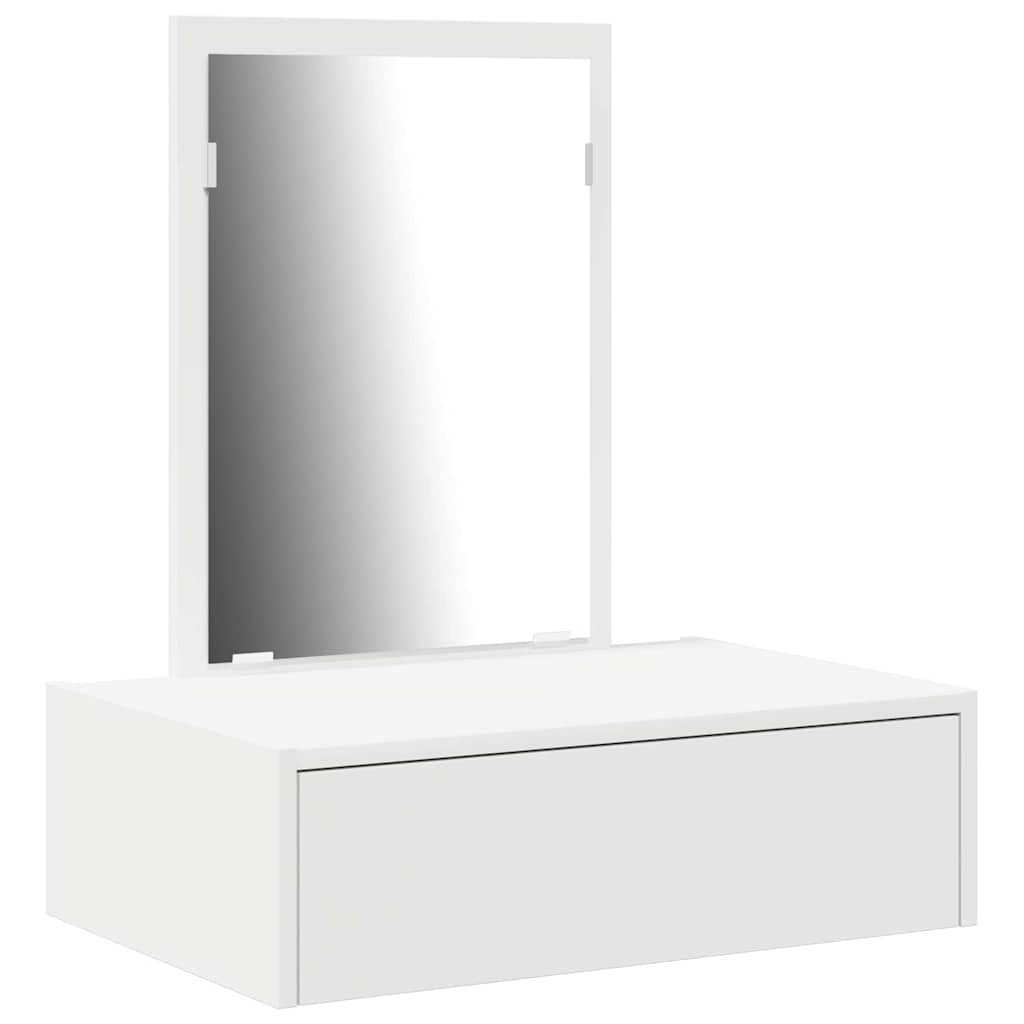 vidaXL Kaptafel met lade met opslag Wit 60 x 40 x 70 cm Bewerkt hout