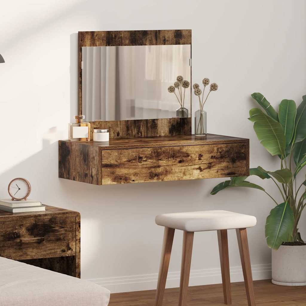 vidaXL Kaptafel met lade met opslag Wit 60 x 40 x 70 cm Bewerkt hout