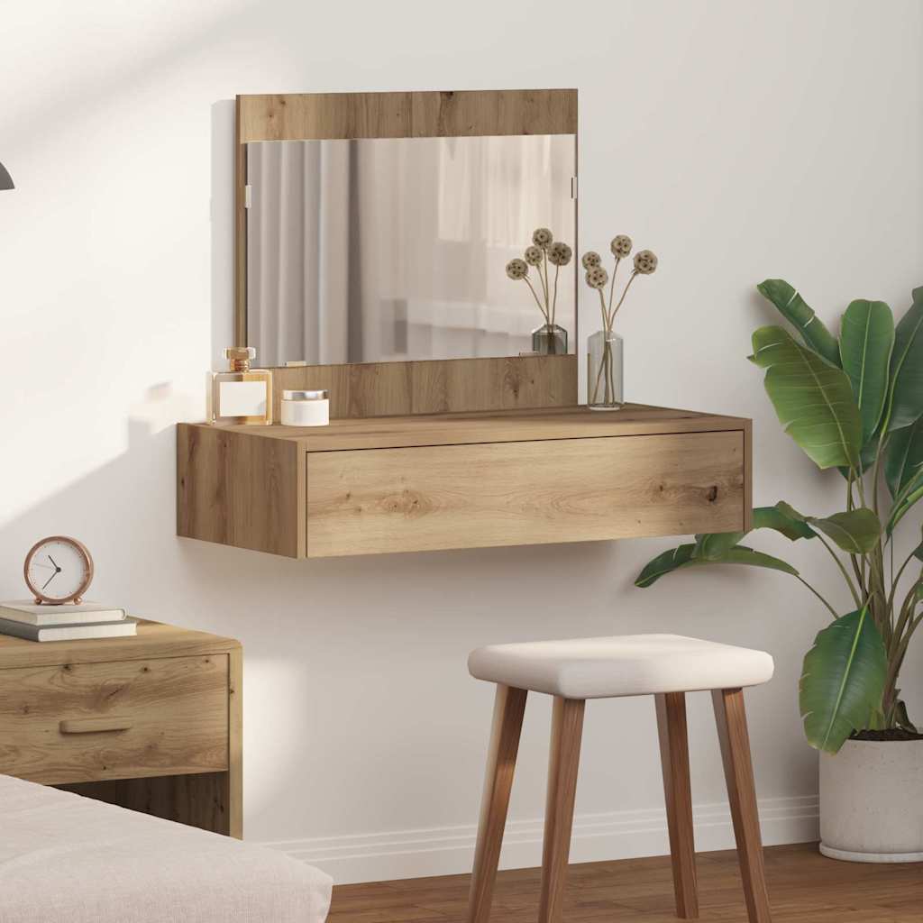 vidaXL Kaptafel met lade met opslag Wit 60 x 40 x 70 cm Bewerkt hout