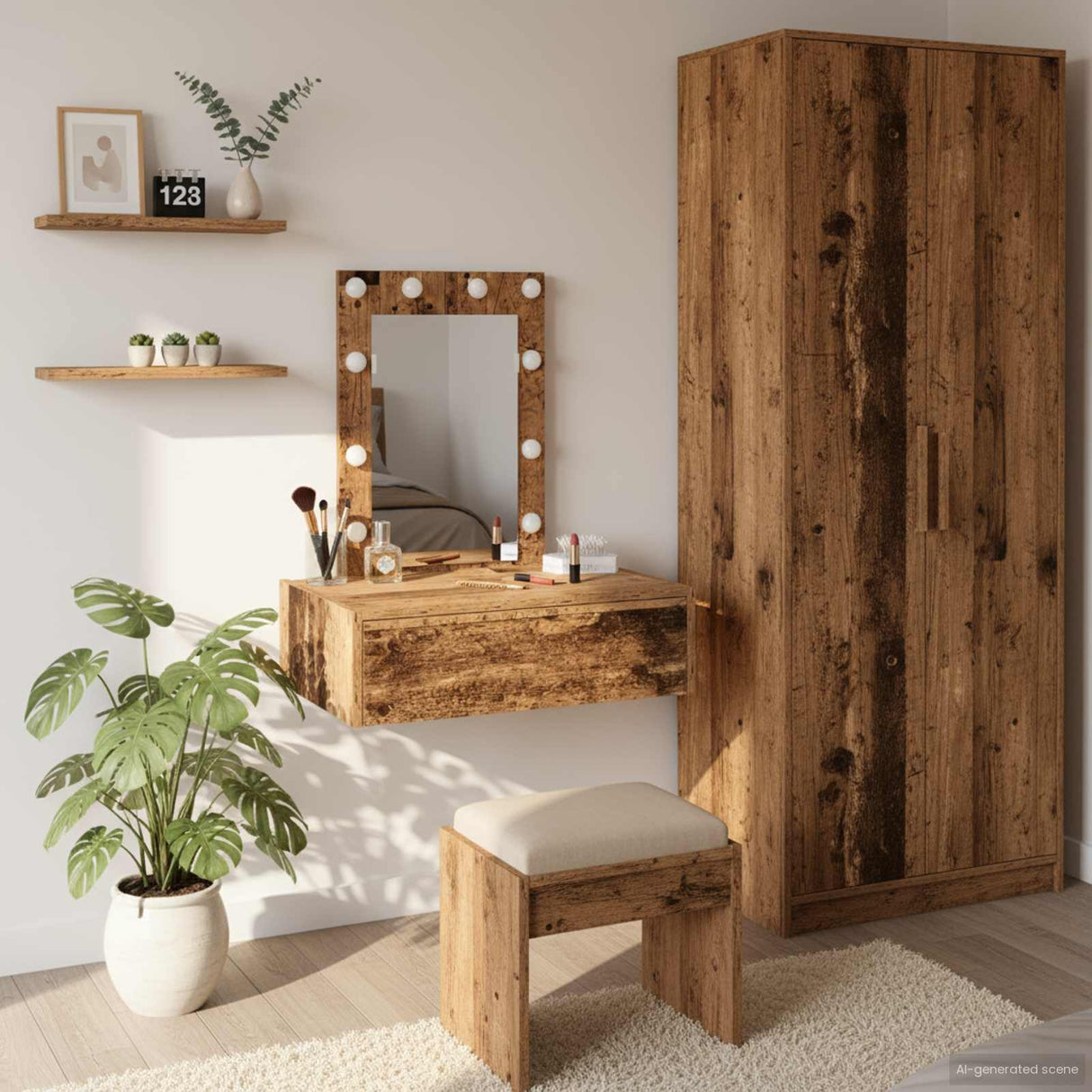 vidaXL Kaptafel met lade met opslag Wit 60 x 40 x 70 cm Bewerkt hout