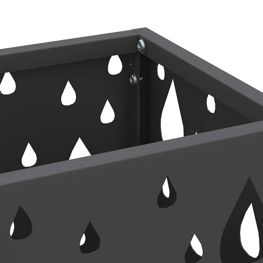 vidaXL Opslaghaak & Rek met opslag Zwart 15,5 x 15,5 x 49 cm Metaal