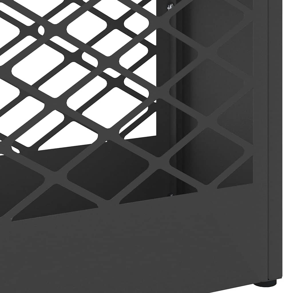 vidaXL Opslaghaak & Rek Zwart 28 x 12 x 41 cm Staal