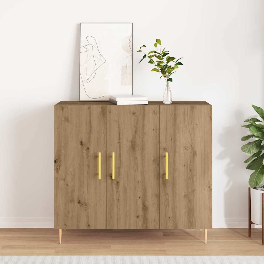 vidaXL Dressoir 90x34x80 cm bewerkt hout wit